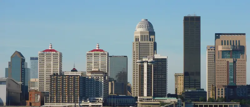 Louisville skyline across the Ohio River